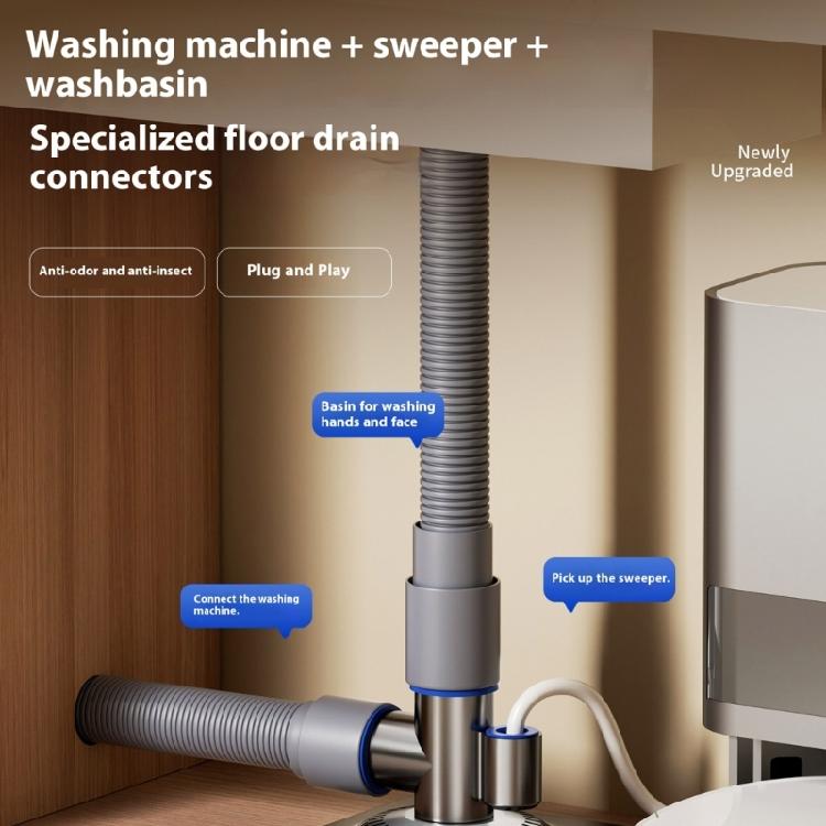 Washing Machine Drain Hose Connector Laundry Machine Floor Drain Adapter Antioverflow Deodorant Joint Enduring