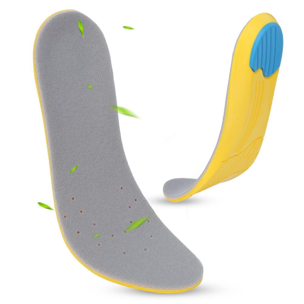 2 Paar Sporteinlegesohle Schweißfest Atmungsaktiv Verdicken Stoß Deodorant Laufschuhe Dämpfung für Basketball Fußball