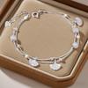 Luxury 925 Sterling Silver Leaf Bracelets For Women Girls Vintage Korean Double Layer Beaded Bracelet Party Fine Jewelry Gifts