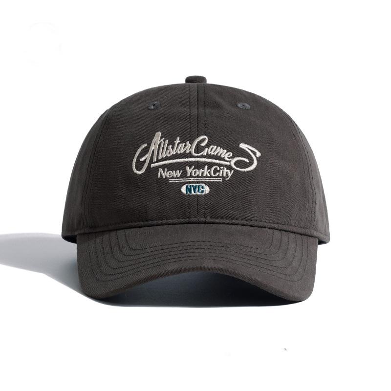 Letter embroidered baseball cap women's spring and summer new sunshade street face small big brim cap men