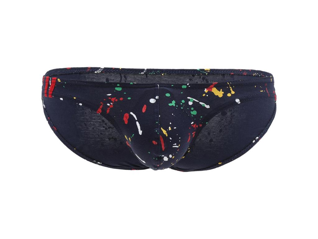 Men's Sexy Low Waist Cotton Dot Print Briefs E046