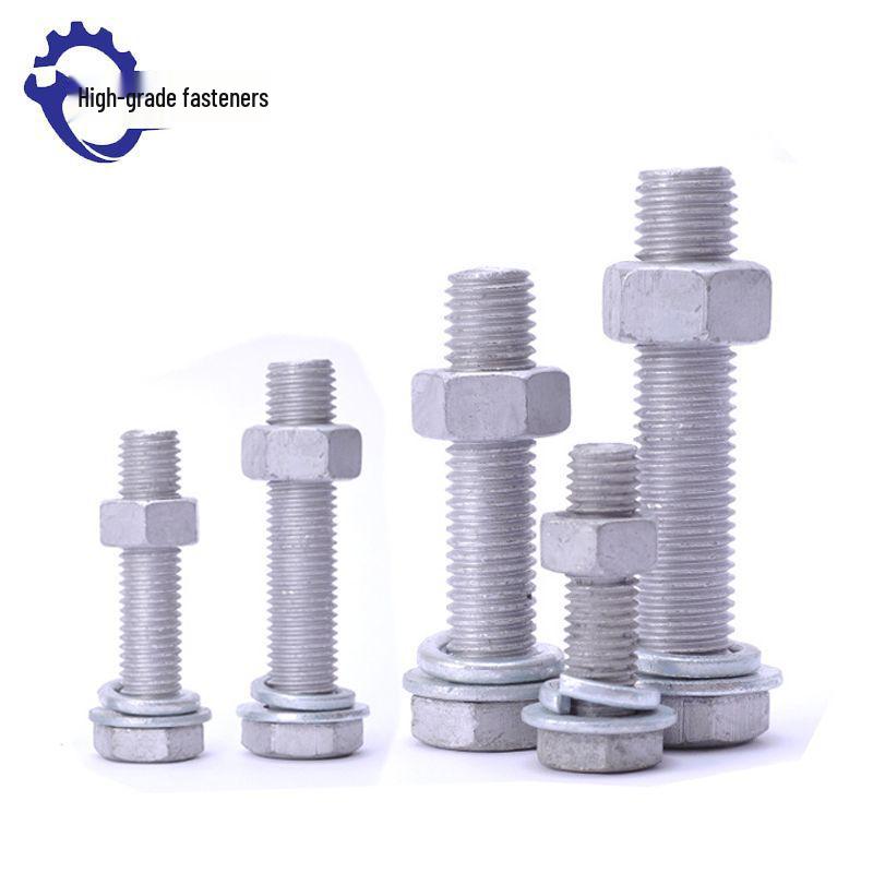 4.8 Grade Hot-Dip Galvanized Hex Bolts for Photovoltaic & Wind Power Systems