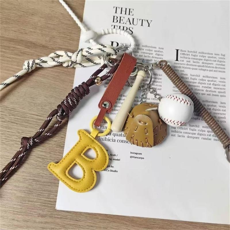 Color Baseball Baseball Bag Charm Keychain Stylish Accessory for Bags and Keys Sturdy Climbing Rope Materials Use
