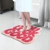 Art Irregular Faux Cashmere Carpet For Girls' Room Decoration Simple And Soft Anti-Slip Floor Mat For Home Living Room