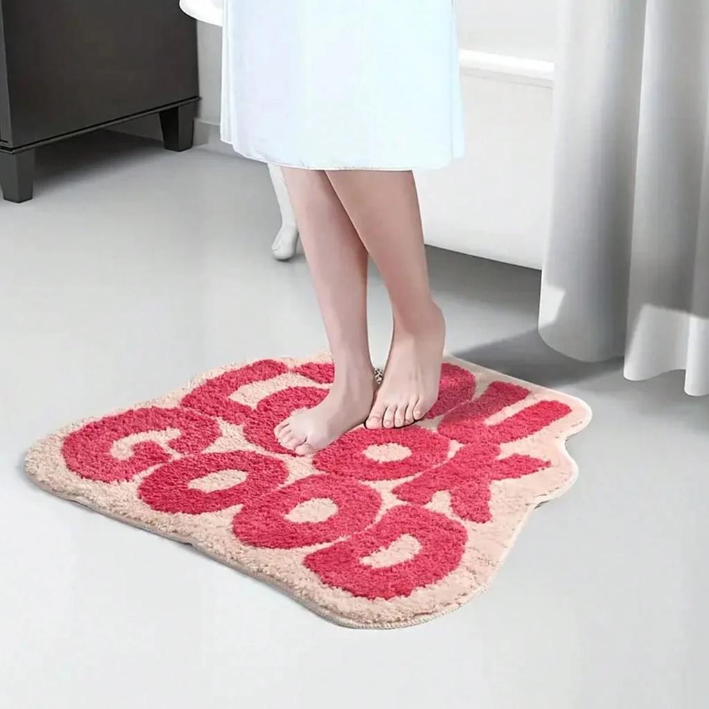 Art Irregular Faux Cashmere Carpet For Girls' Room Decoration Simple And Soft Anti-Slip Floor Mat For Home Living Room