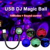 USB 10 Moduser Stemmestyring Fargerik Projektorlampe Hjemmedekor Nattlys DC 5V Bærbar Atmosfærelys Fotografering Neonlys