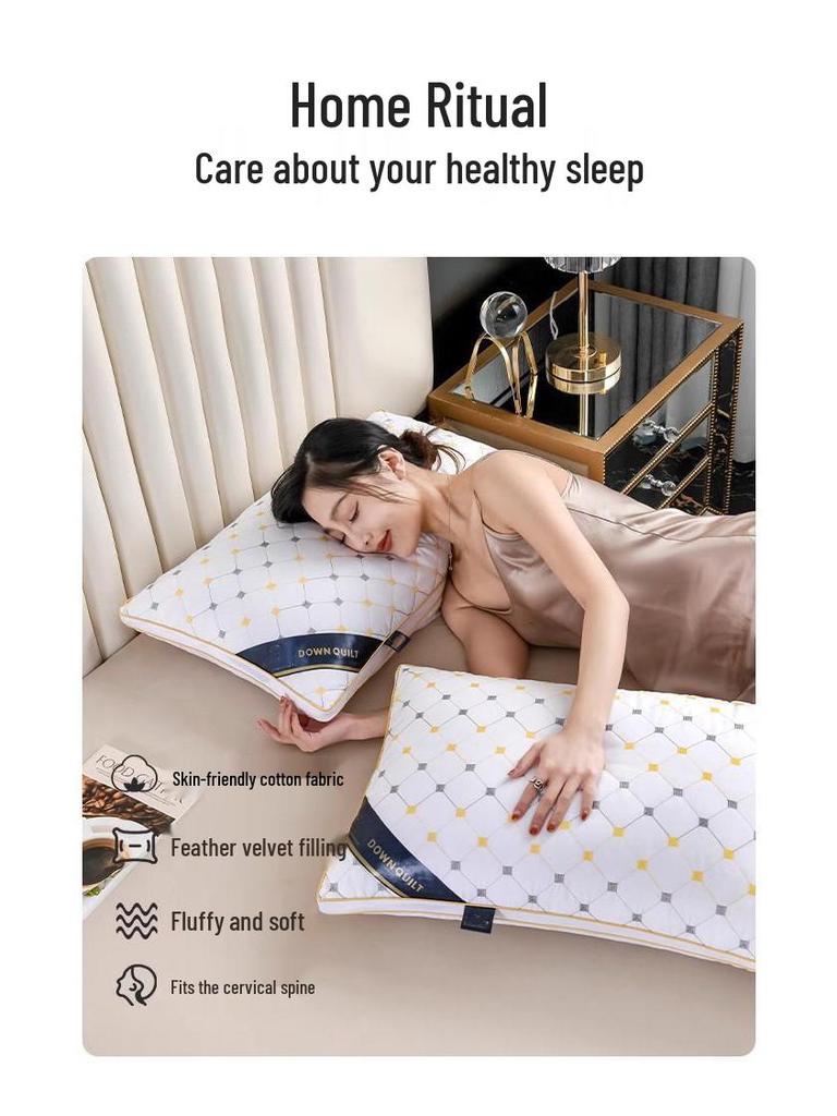 Luxurious High-Support Neck Protection Pillow for Adults