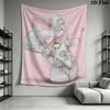 Tatty Teddy Wall Tapestry Aesthetic Wall Hanging Printed Fabric Blanket Decorative Tapestries for Bedroom Living Room Home Decor