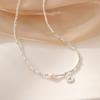 S925 Sterling Silver Bamboo Heart Brand Bracelet Women's French Small Fragrance Ins Cool and Elegant Pearl Bracelet