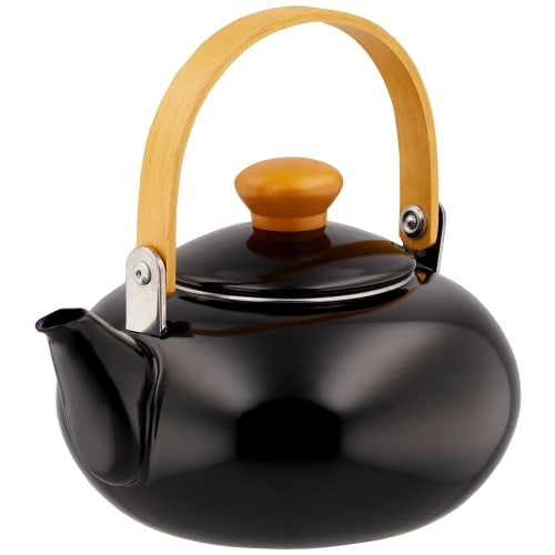 Maekawa Metal Industry Co., Ltd. Miyabi Enamel Kettle, 2.0L, Black