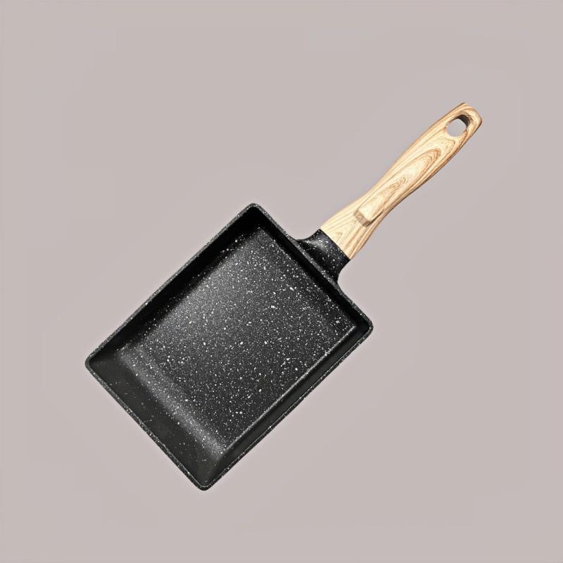 Nepřilnavá pánev na tamagoyaki z maifanového kamene: Nepřilnavá, bez kouře, multifunkční pánev na snídani v japonském stylu a smažená vejce