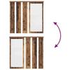 Wall Mounted Coat Rack with Shelf Reclaimed Wood Look 84 x 10 x 80 cm