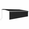 Maison Exclusive - Auvent rétractable manuel avec store 5x3 m Anthracite