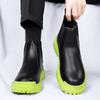 Men's Biker Boot Mens Boots Street Water Proof Casual Leather Shoes Trendy All-match Platform Anti-slip British Explosive Style