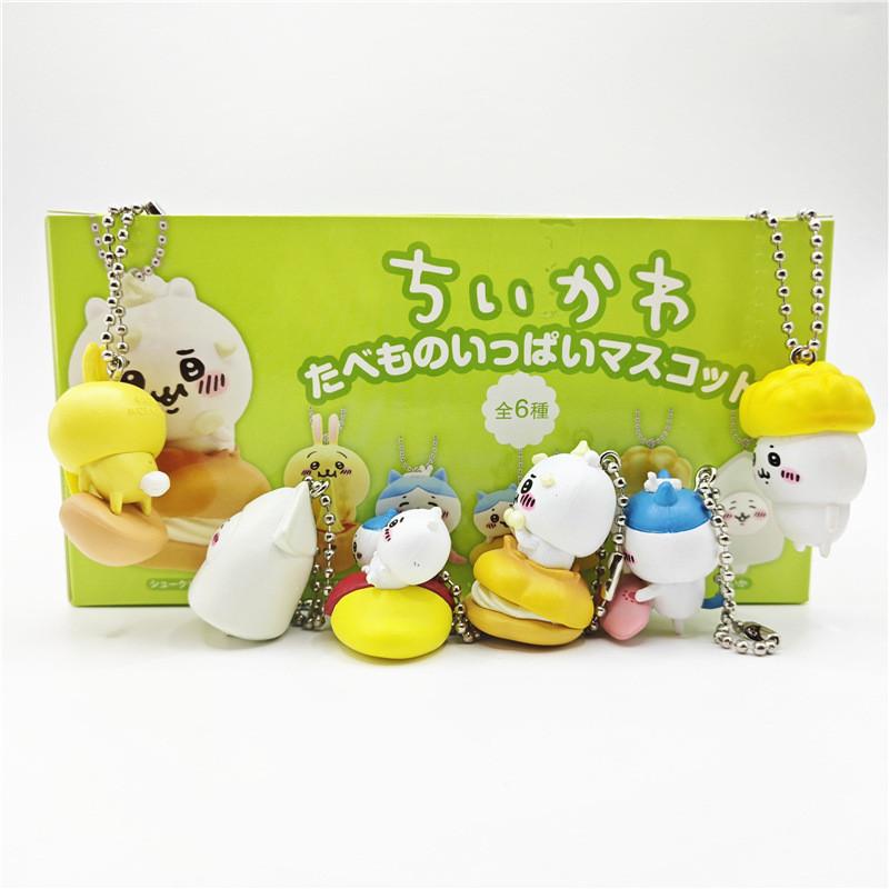 Selfmocking Cute Pvc Bear Japanese Cuisine Keychain Miniature Toy Figures Set