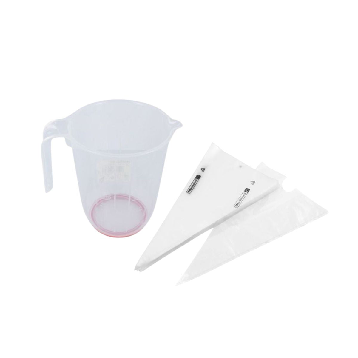 Set de 100 poches à douilles professionnelles jetables et Verre doseur transparent en plastique 1