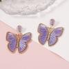 New handmade wound woven butterfly earrings alloy frame dancing fresh and sweet wind earrings