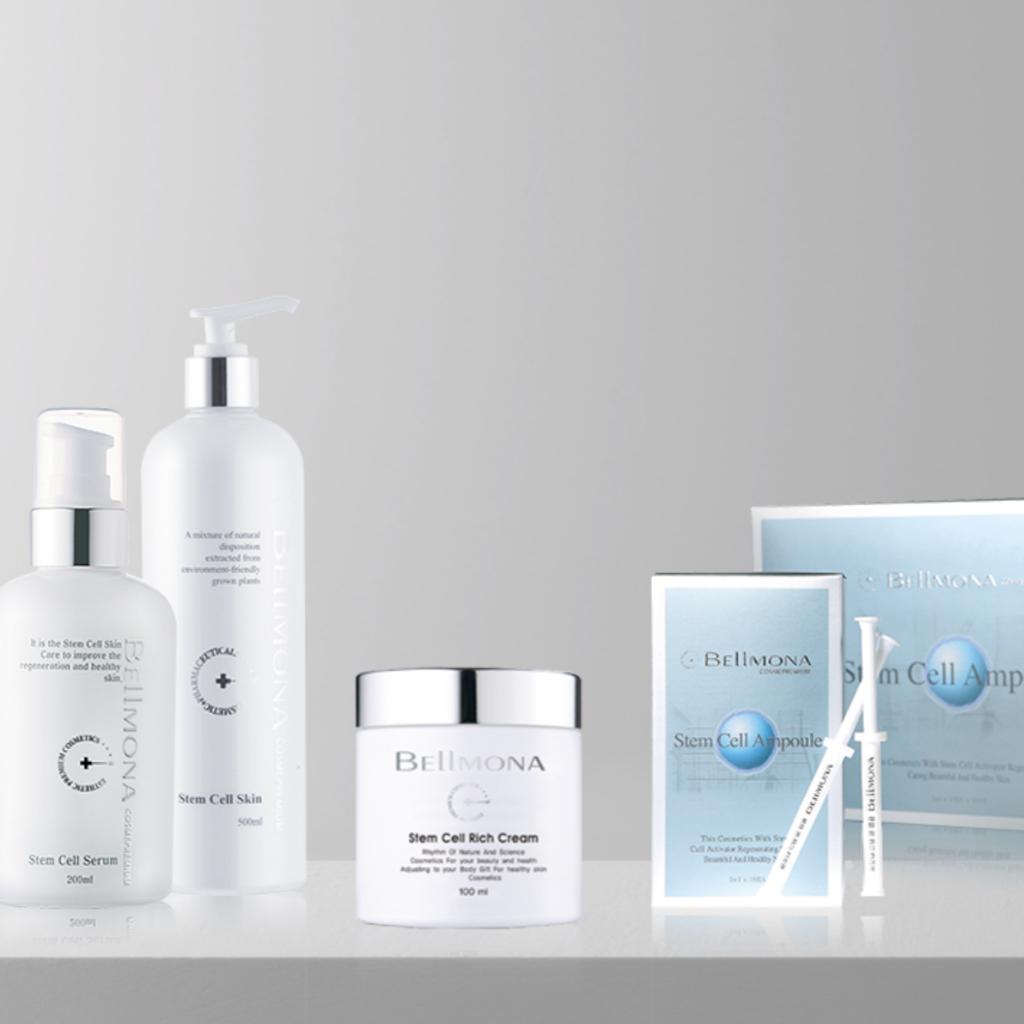 [BELLMONA] Stem Cell Cream Rich and Hydro Cream 100ml + Bio Signal Eye Cream 40ml Gift