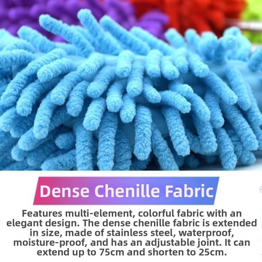 2 Pieces Replaceable Head Microfiber Duster Extendable Telescopic Dust Brush  Furniture Dusting