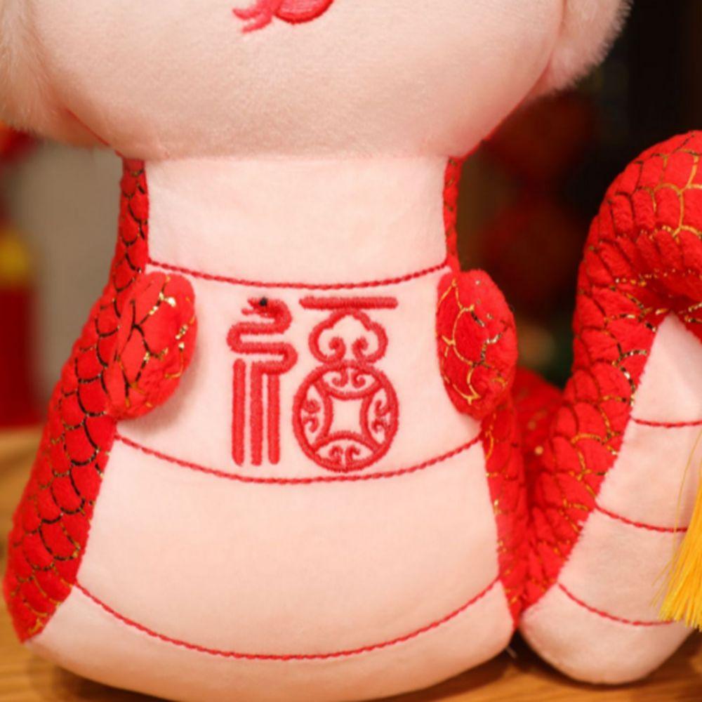 Cartoon Snake Mascot Doll Stuffed Lucky Snake Pendant Snake Year Plush Ornaments Home Decor