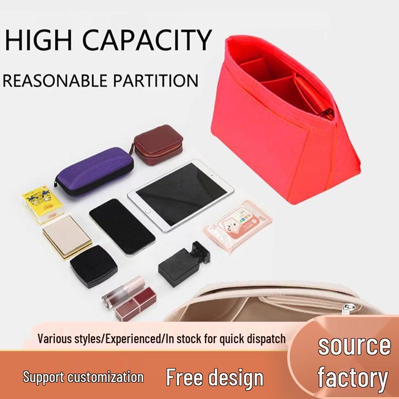 Verdickte Kosmetiktasche aus Filz mit großer Kapazität