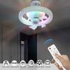 Ceiling Fan LED Lamp with E27 Base 3 Colors Dimmable/RGB Dimmable Socket Fan Lamp Remote Control for Bedroom Living Room Kitchen
