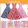 Barbie Death Powder Dream Sexy Deep V Internet Red Pink Checkered Cotton Flowing Explosion Street Sister Retro Party Dress