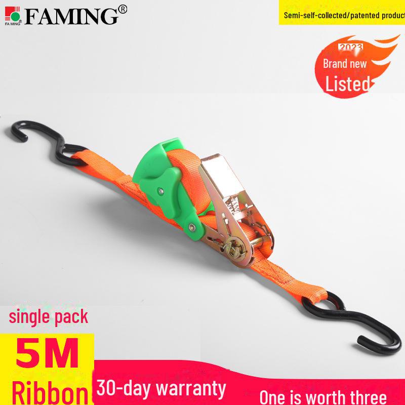 25mm Polyester Ratchet Tie Belt with Hook Tensioner for Motorcycle Shipping