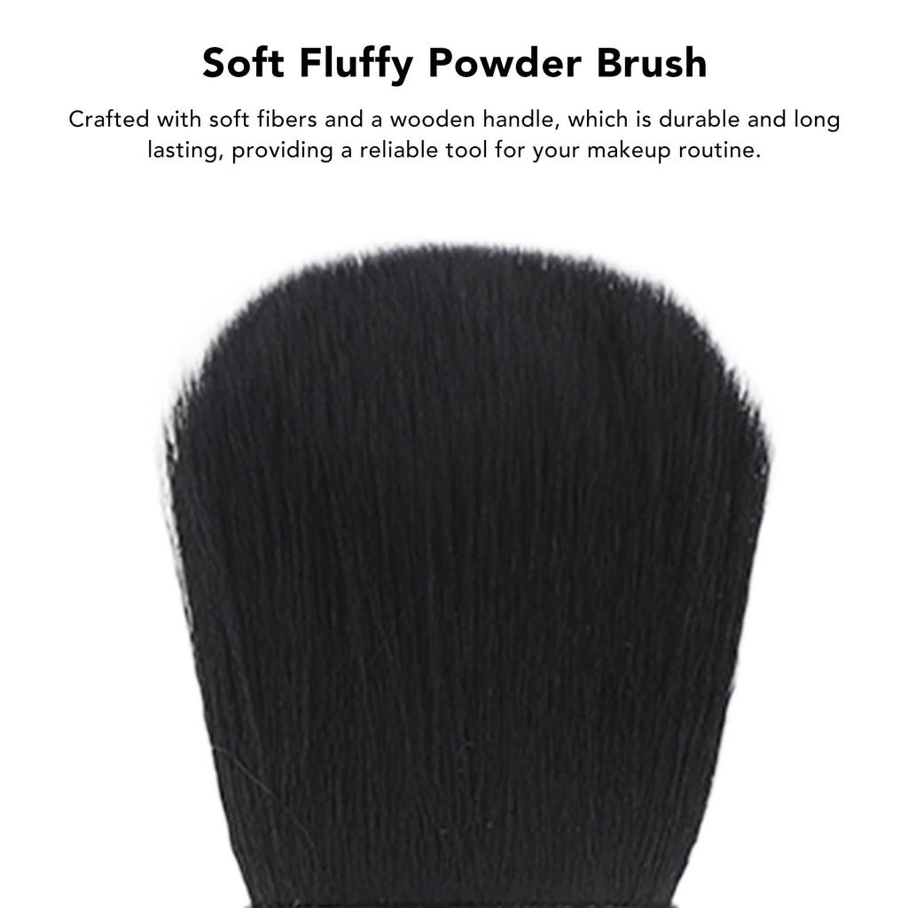 Large Powder Makeup Brush Soft Fluffy Wide Flat Top Blending Brush for Foundation Blush Black