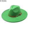 Hat Soft Fedora Hat Women Big Wide Brim 9.5cm Vintage Khaki Felted Jazz Hat Winter Formal Dress Cap Sombreros De Mujer