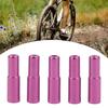 DUUTI 5 Stück 5mm Fahrrad Bremskabel Endkappen Crimpkappen Aluminiumlegierung Schaltzug Endkappen für Rennrad Mountainbike Lila