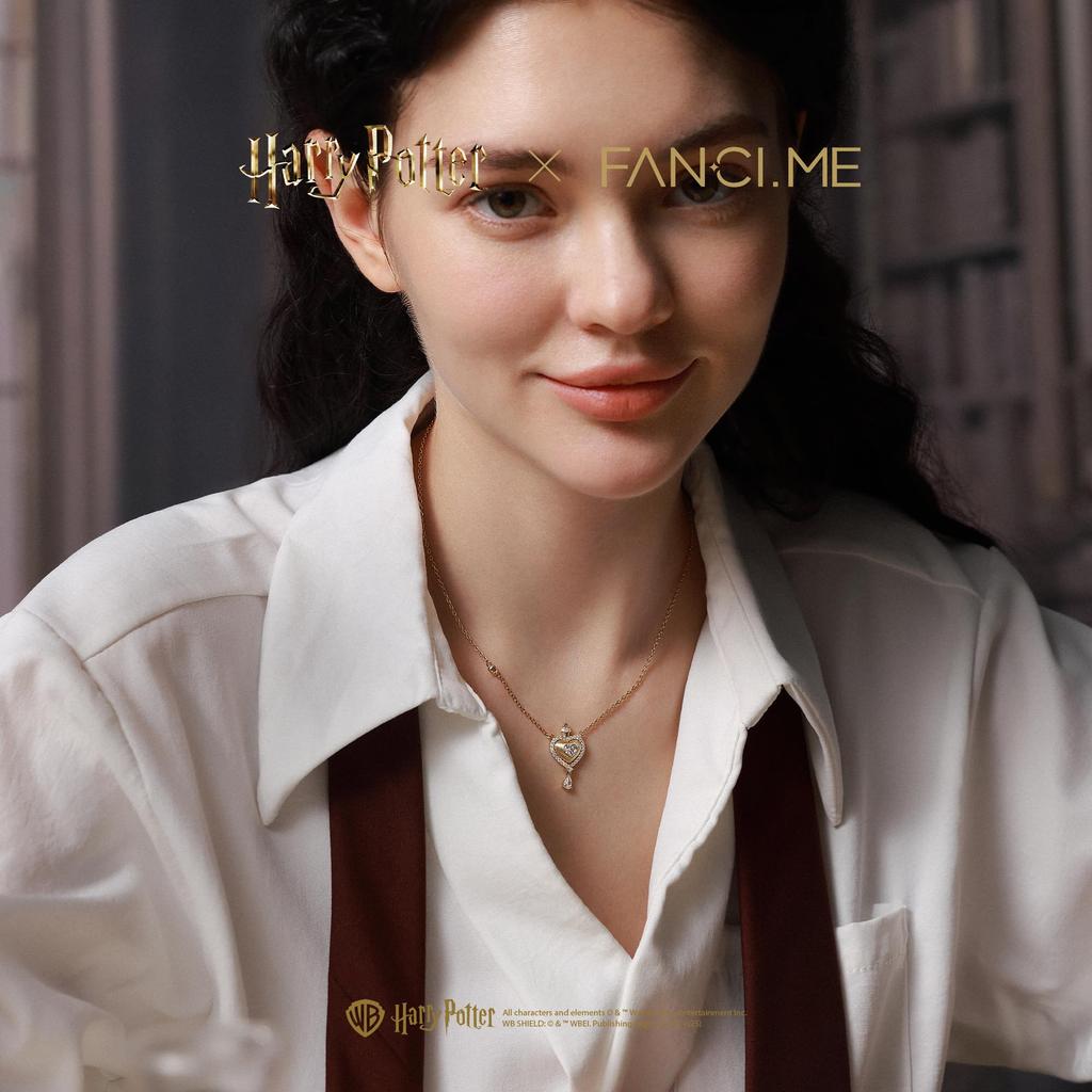 x Harry Potter Official Collaboration Amortensia Necklace for Precious Harry Christmas Gift Women, Silver, Metal, Potter, Halloween, (Gold)