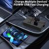 Car Power Inverter Overload Protection Universal USB-C Fast Charging Portable Car Charger with Switch Control Converter