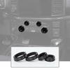 Air Conditioner Audio Volume Switch Knob Trim For Ford F150 2021-2024 Black 4pcs