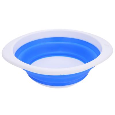 Folding Basin Portable Multifunctional Plastic Rubber Vegetable Washing Bucket for Travel26x23x8cm