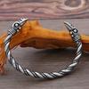 Vintage Nordic Viking Raven Bracelet Men Fashion Opening Adjustable Wristband Cuff Odin Crow Viking Bracelet Jewelry Gift
