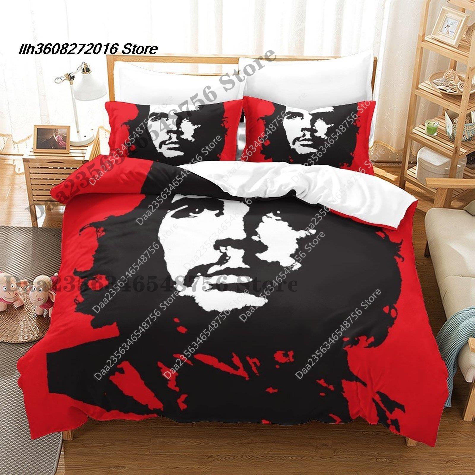

New Che Guevara Bedding Set Single Twin Full Queen King Size Bed Set Aldult Kid Bedroom Duvetcover Sets 3D Print Anime Bed EU SK(260*220cm)3pcs