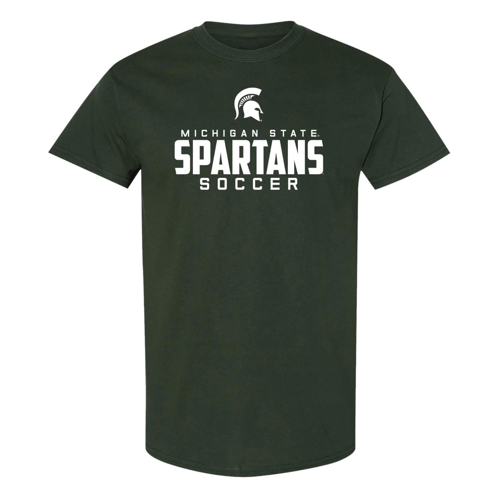 Michigan State Spartans Wordmark Soccer T-Shirt - Forest M