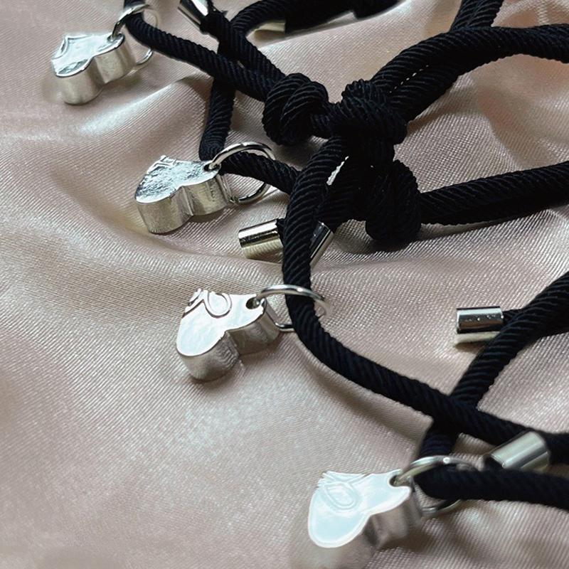 Four-Leaf Clover Magnetic Best Friendship Bracelets For 4Pcs Women Men Magnet Heart Best Friend Forever Good Luck Bracelet Gift