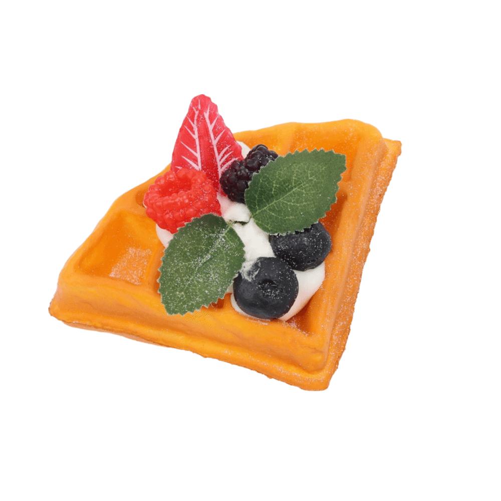 Slow Rebound Waffle Bread Squeeze Toy Food Shape Sensory Fidget Toy Kids Adults