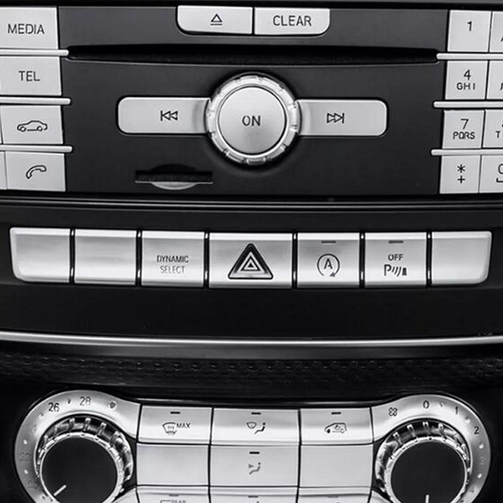 1 Set Cd Panel Function Switch Cover Trim For Mercedes Benz