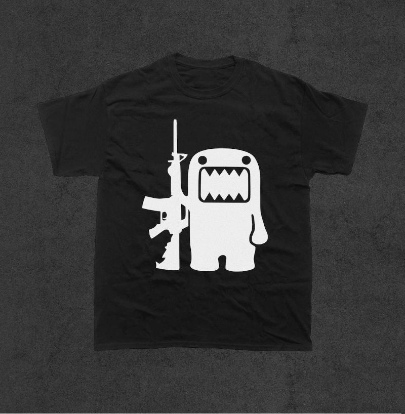 Domo Kun Gun Cartoon Printed Cotton Daily Use TShirt 2026 Summer New Unisexs Unisexs Fashion Cotton Street Y2k Oversized TShirt S