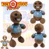 Kick The Buddy Plush Toy Crystal Soft Fur, Brown, 30cm Height, Pp Cotton Filling