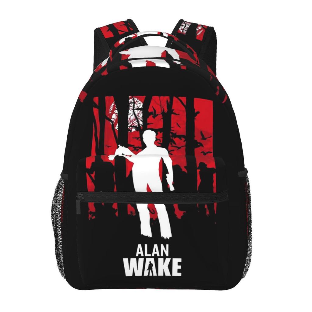 Alan Wake Zaino da Studente per Gioco Zaino Scolastico Zaino da Giorno per Escursionismo Viaggio per Ragazzi Ragazze Zaino alla Moda Borse a Spalla