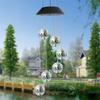 Fargeskiftende Disco Speil Ball Lampe Solcelledrevet Vindklokke Mobilt hengelys for hage Landskap Pathway Festival Dekor