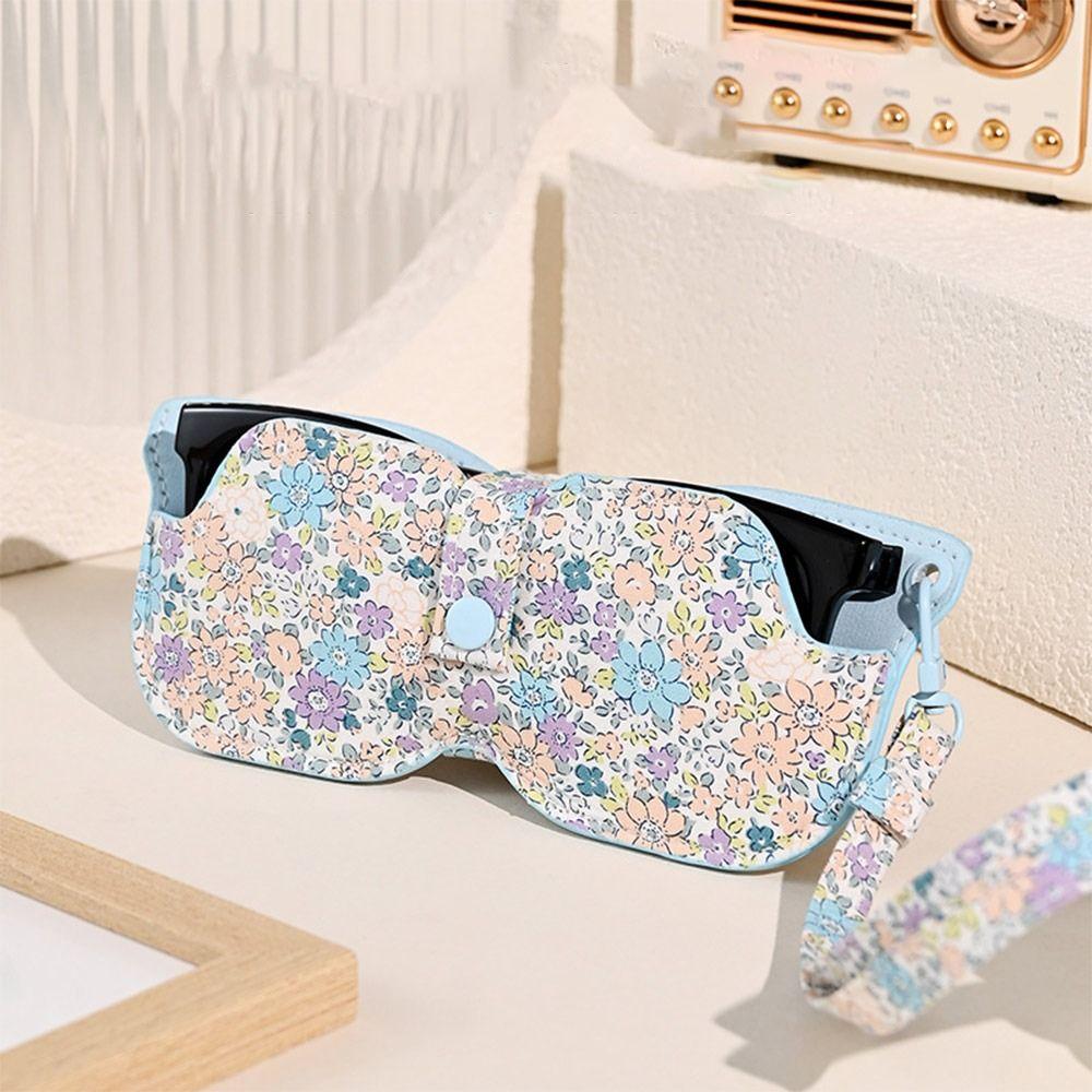 Solid Color Sunglasses Pouch with Keyring Hanging Sunglasses SunGlasses Holder  Eyewear Accessories