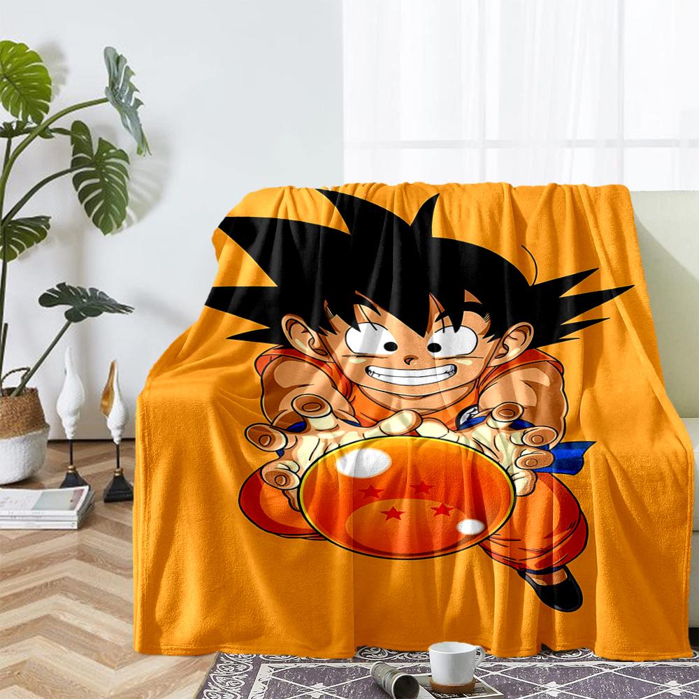 Dragon Ball Theme Printed Blanket - Perfect for Couch, Bed, Travel & Outdoor Use | Machine Washable, Cozy & Durable.