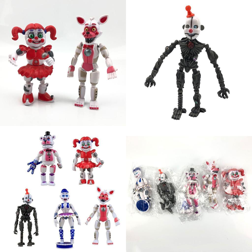 5pcs Fnaf Five Nights At Freddys Light Up Action Figures With Safe Pvc Material Perfect As Kids Gift And Ornament
