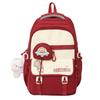 Autumn and Winter New High-Value Fresh Color-Block Letter Casual Backpack for Female Primary and Secondary School Students