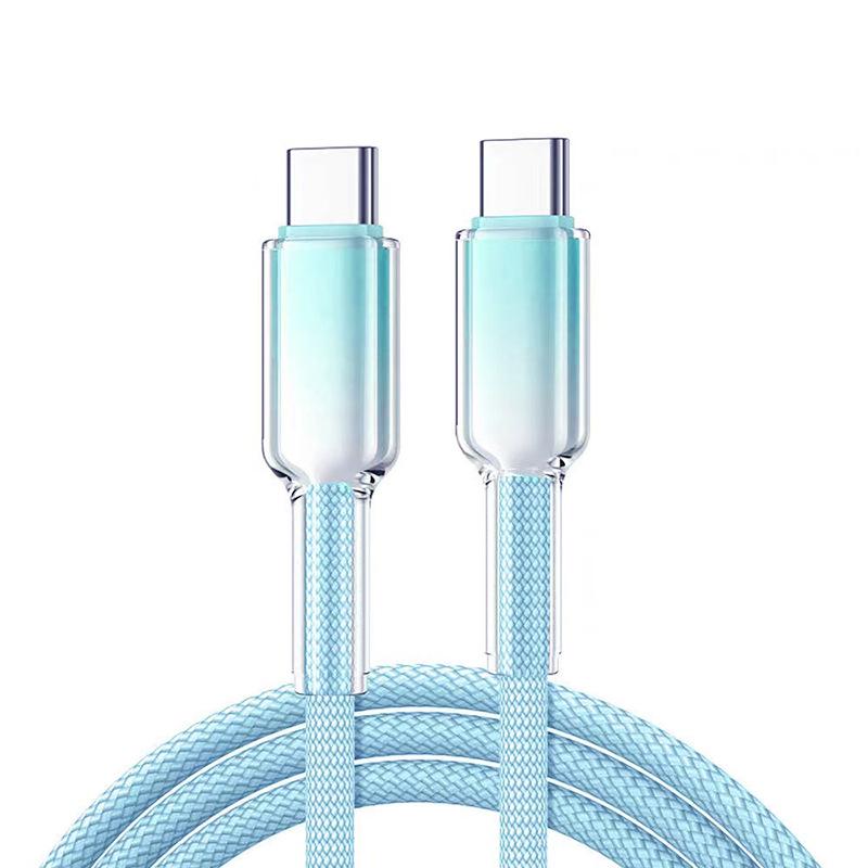 Dual Type-C 120W Super Fast Charging Cable for Apple 15/16/17, Xiaomi & Honor 6A Phones